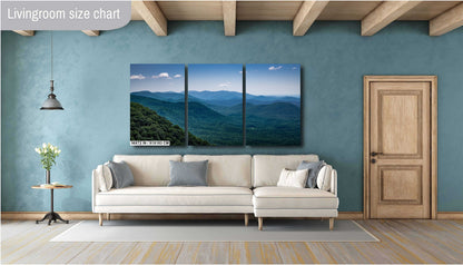 Highland Peaks: The Majestic Blue Ridge Mountains Wall Art Metal Aluminum Print North Carolina Landscape Photography