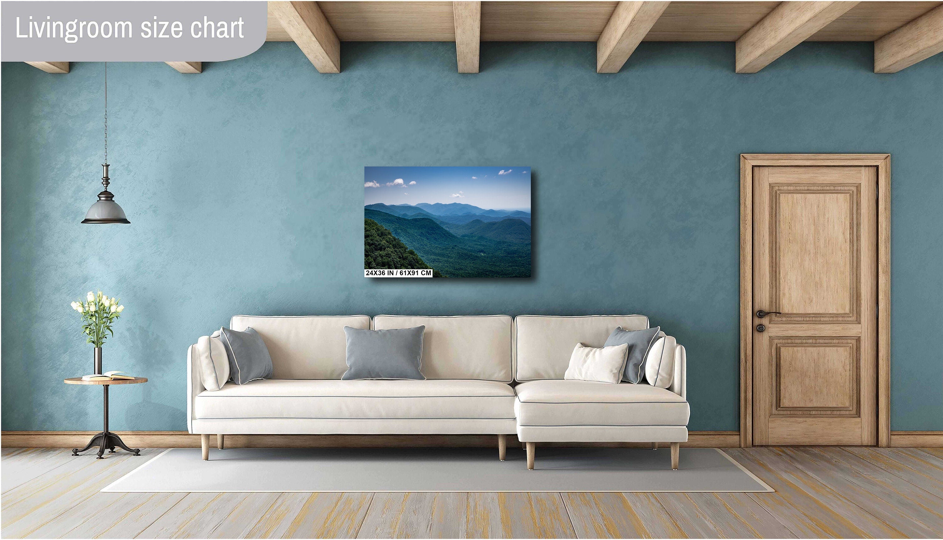 Highland Peaks: The Majestic Blue Ridge Mountains Wall Art Metal Aluminum Print North Carolina Landscape Photography