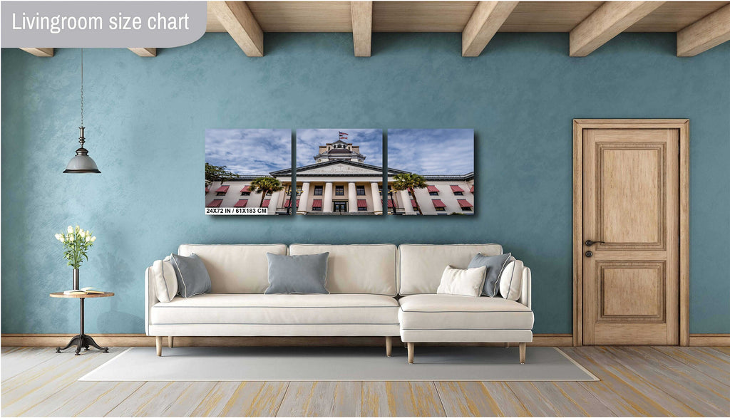 Tallahassee's Beacon: Florida State Capitol in Tallahassee, Florida Wall Art Metal Canvas Print Historic Architecture Home Decor