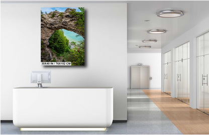 Mackinac's Arch: Mackinac Island's Arch Rock Wall Art Print Famous Geological Formation Michigan Photography Metal/Aluminum/Acrylic/Canvas