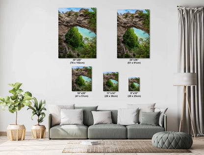 Mackinac's Arch: Mackinac Island's Arch Rock Wall Art Print Famous Geological Formation Michigan Photography Metal/Aluminum/Acrylic/Canvas