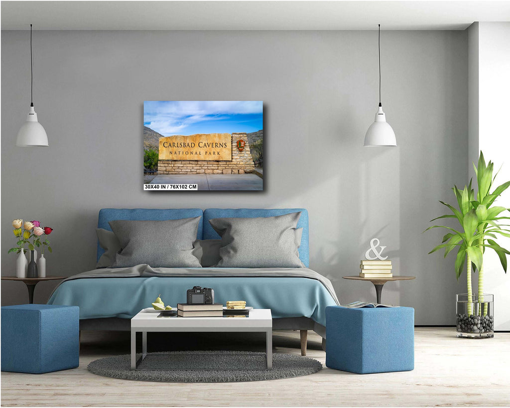 Carlsbad Caverns Sign Print: New Mexico National Park Wall Art