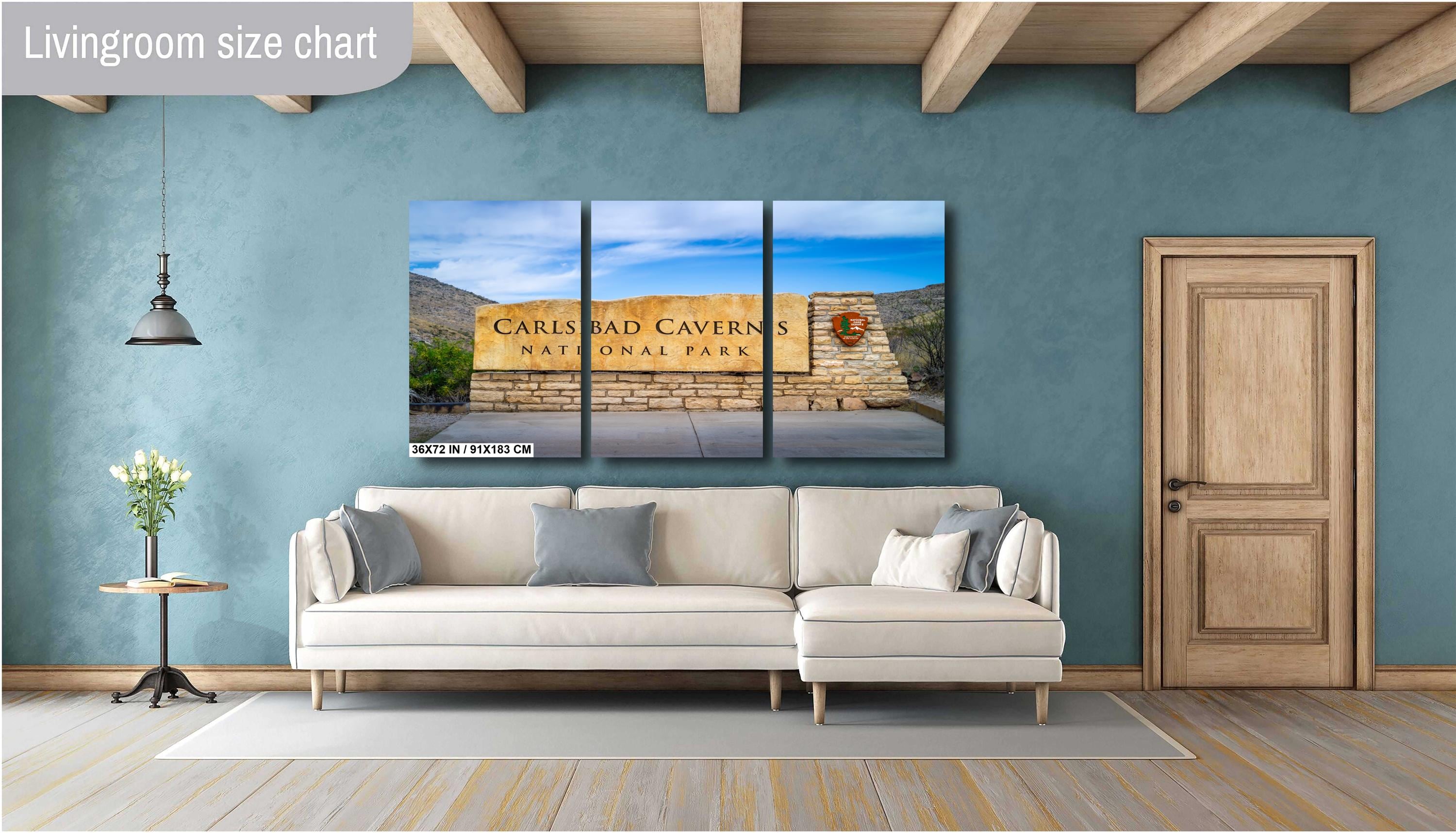 Carlsbad Caverns Sign Print: New Mexico National Park Wall Art