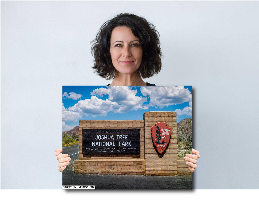Joshua Tree Entrance Sign - Mojave Desert Wall Art | National Park Photo Print