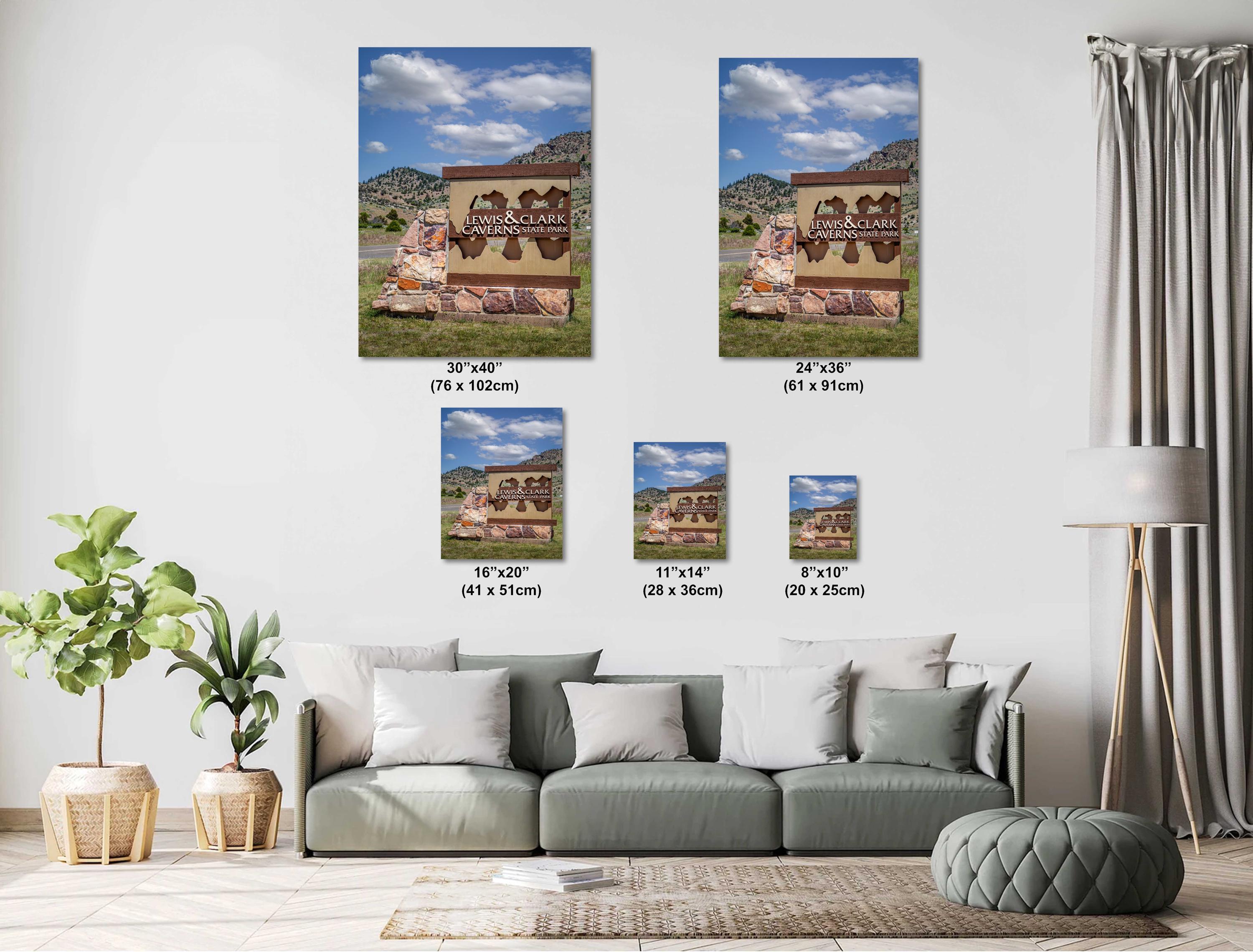 Lewis & Clark Caverns Sign - Montana State Park Wall Art