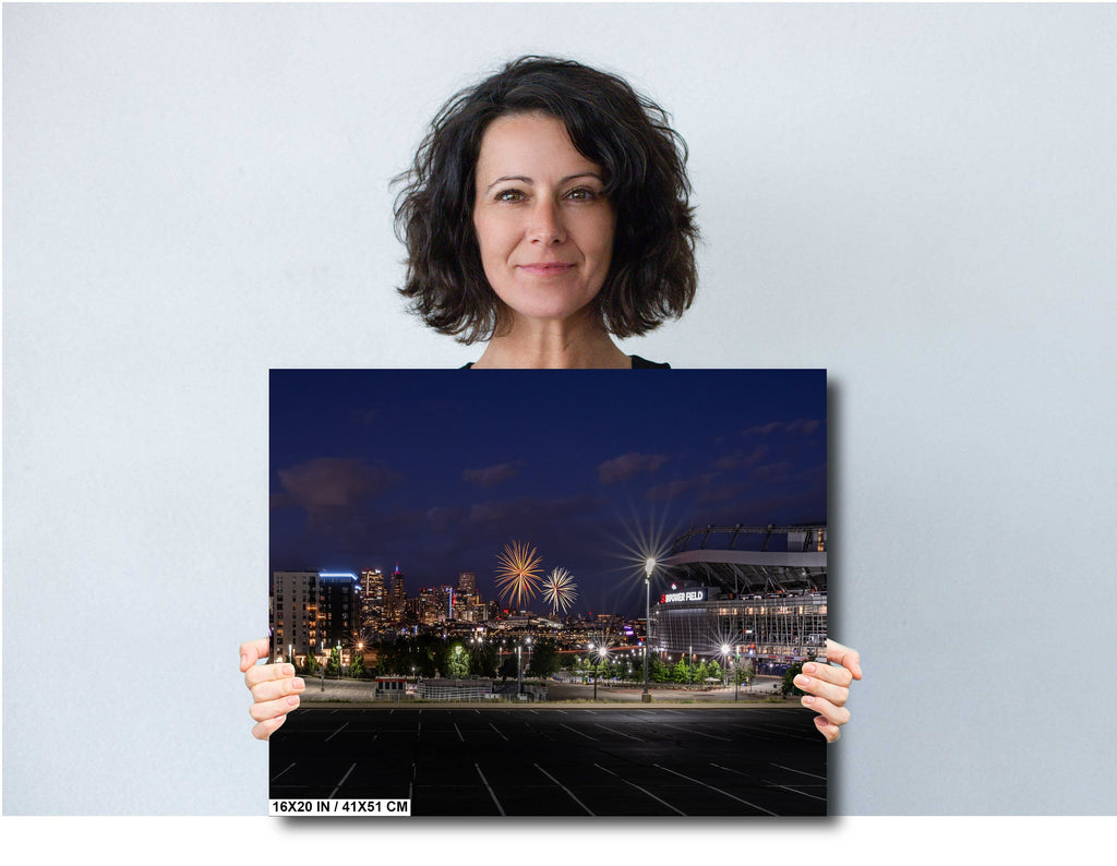 Fireworks Over Denver: Empower Field Mile High Stadium Broncos Home Town Colorado Wall Art