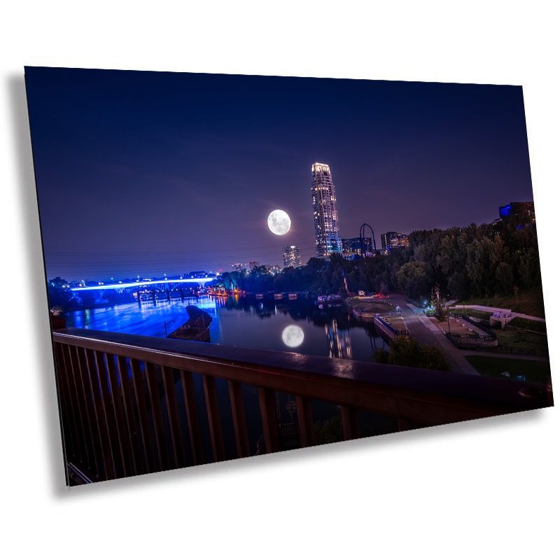 Minneapolis Super Moon: Downtown Minnesota Photography Wall Art