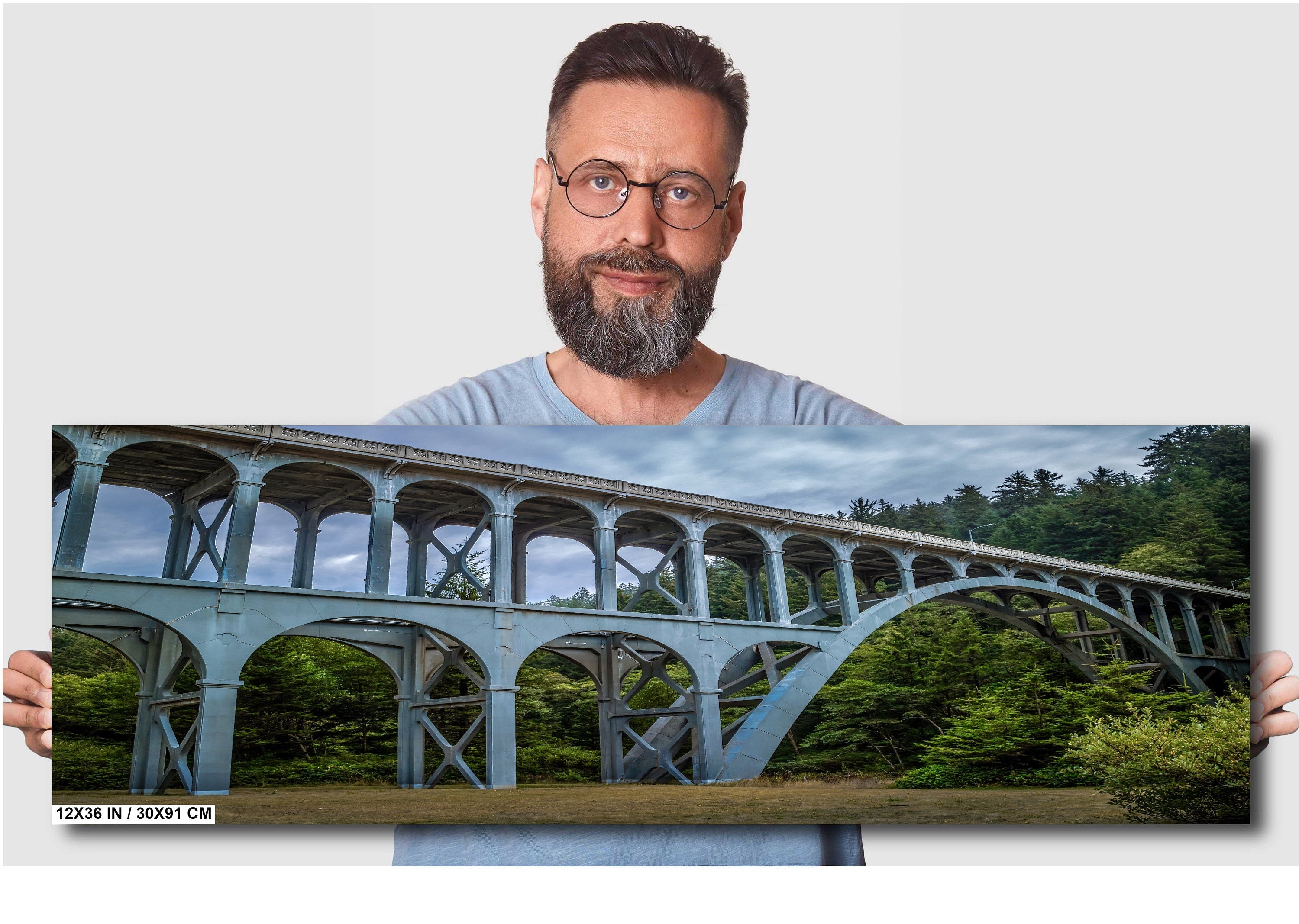 Cape Creek Bridge Print: Oregon Coast Landmark Photography