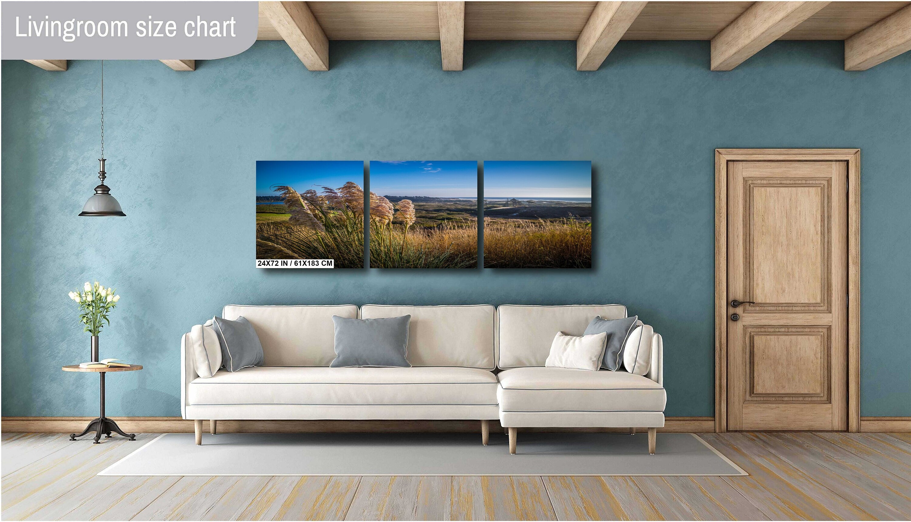 Pampas Grass Field Print: Heceta Head Oregon Coast Wall Art