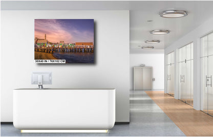 Provincetown Cape Cod Wall Art - Vibrant Coastal Landscape Decor | Captain Jack Wharf Print