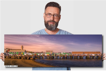 Provincetown Cape Cod Wall Art - Vibrant Coastal Landscape Decor | Captain Jack Wharf Print