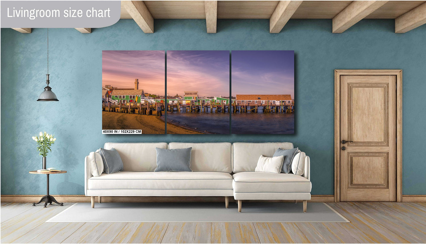 Provincetown Cape Cod Wall Art - Vibrant Coastal Landscape Decor | Captain Jack Wharf Print