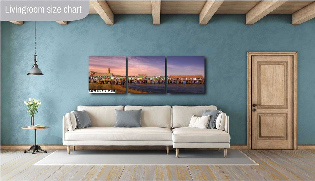 Provincetown Cape Cod Wall Art - Vibrant Coastal Landscape Decor | Captain Jack Wharf Print