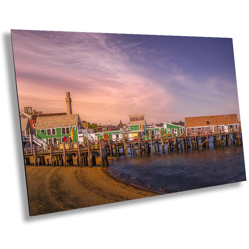 Provincetown Cape Cod Wall Art - Vibrant Coastal Landscape Decor | Captain Jack Wharf Print