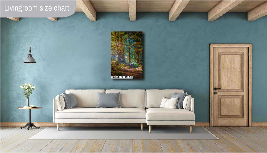 Florence Oregon Forest Print: Sunlight Reflection Wall Art