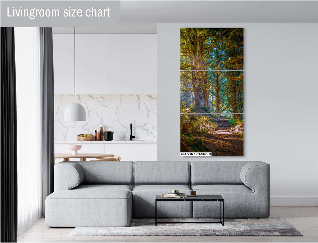 Florence Oregon Forest Print: Sunlight Reflection Wall Art