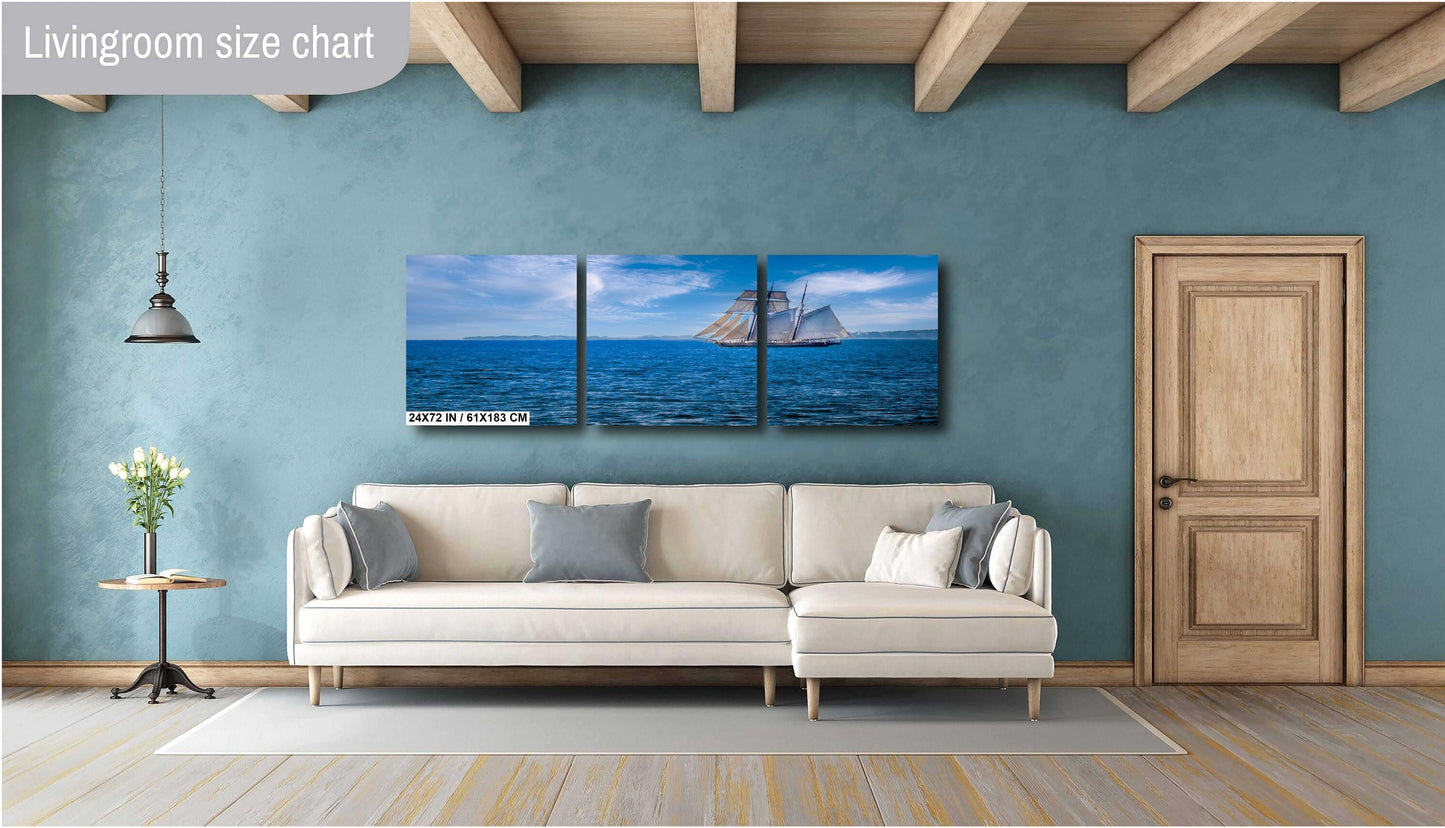 Cape Cod Sailboat Wall Art – Nautical Seascape Canvas Print | Martha's Vineyard Photo