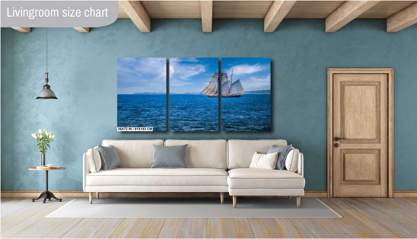 Cape Cod Sailboat Wall Art – Nautical Seascape Canvas Print | Martha's Vineyard Photo