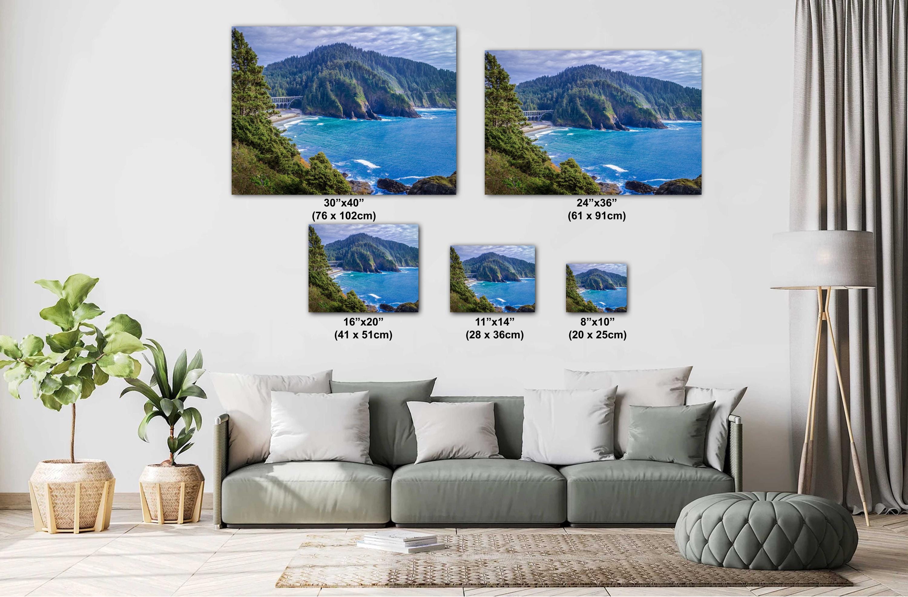 Oregon Coast Print: Cape Creek Bridge, Florence Oregon Seascape