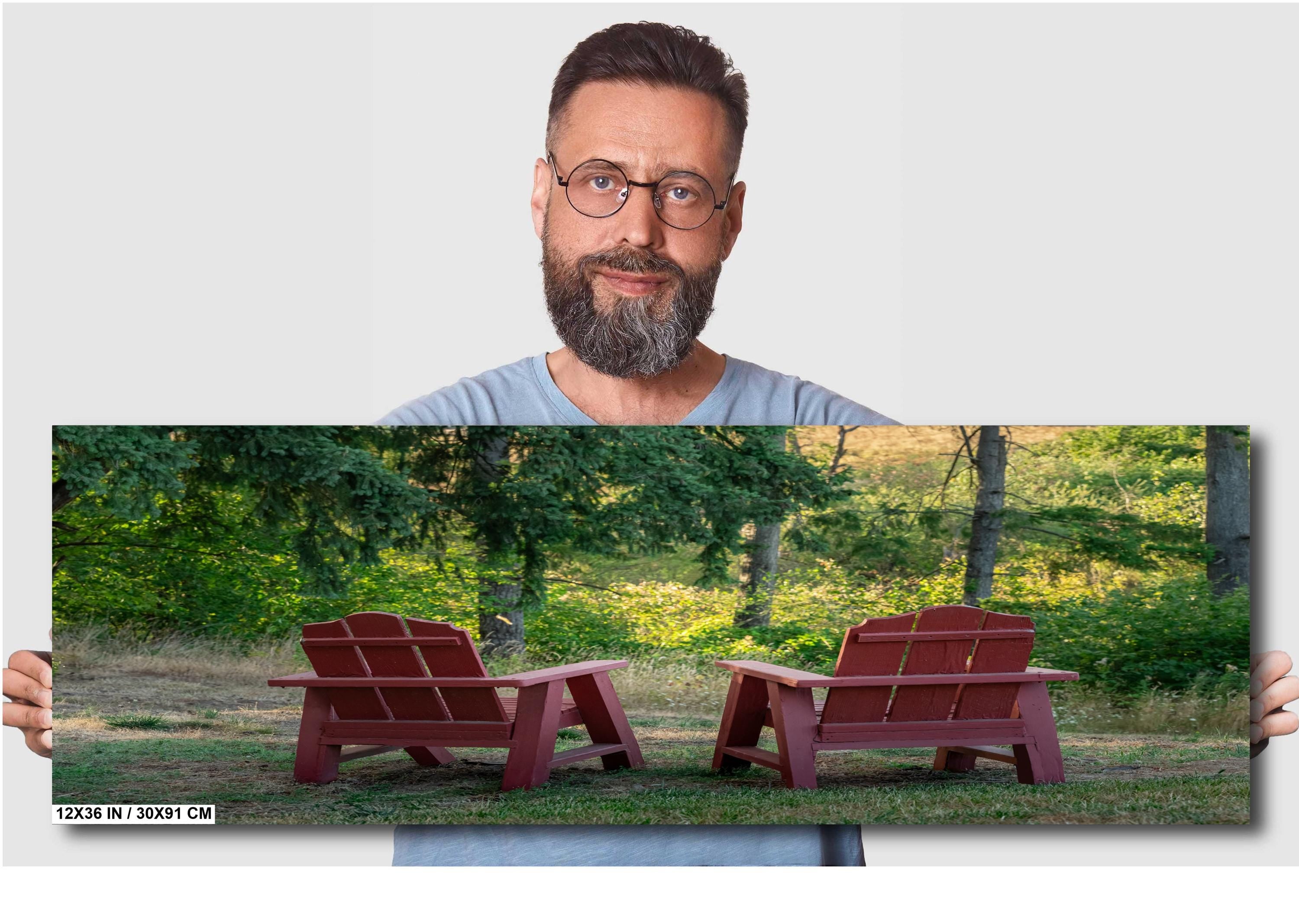 Adirondack Chairs Print: Portland Forest Greenery Wall Art