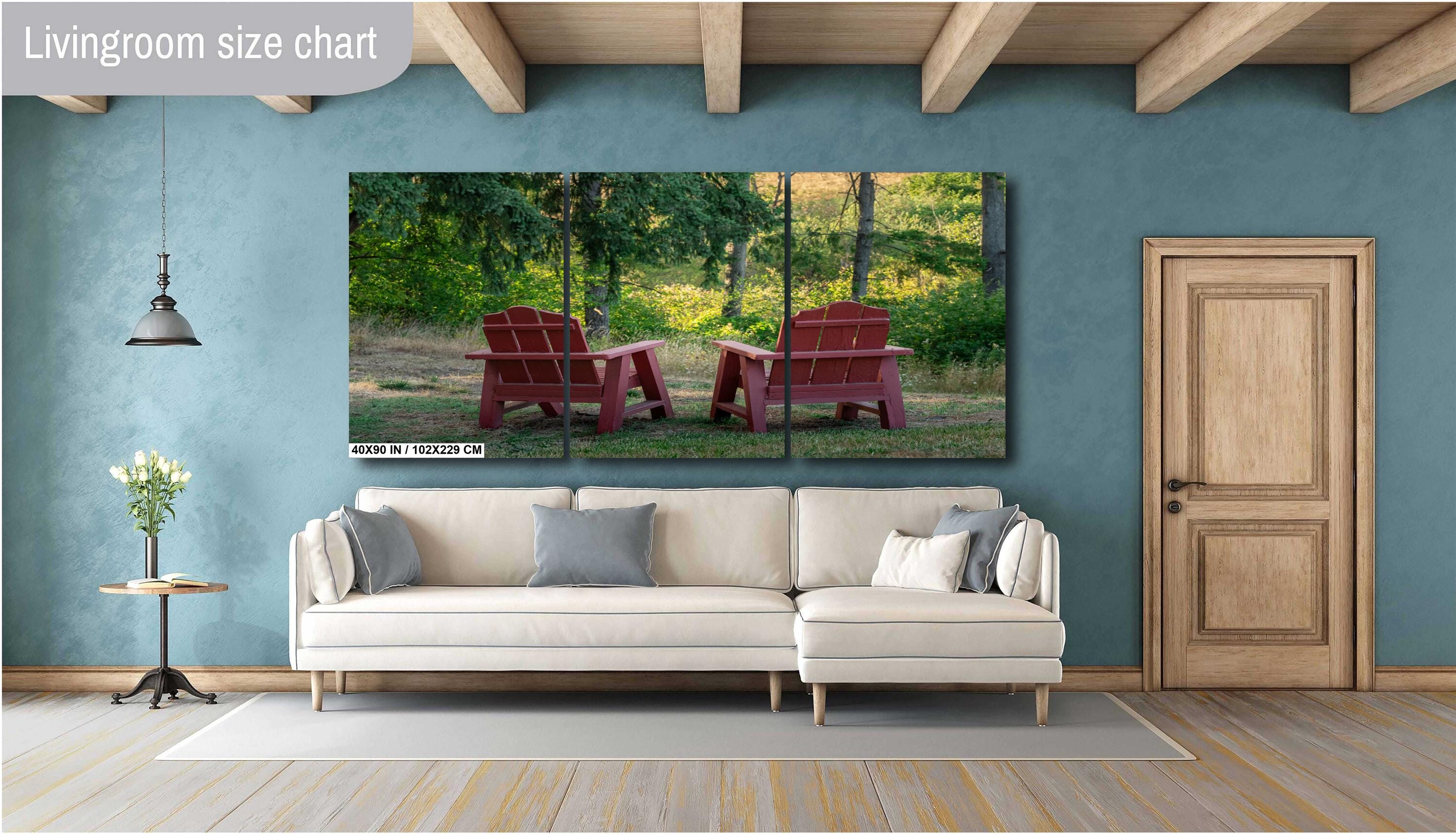 Adirondack Chairs Print: Portland Forest Greenery Wall Art