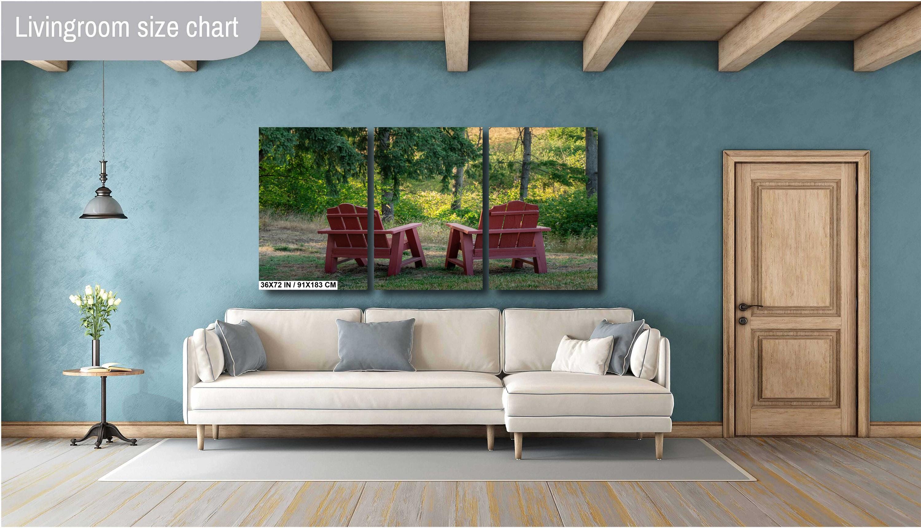 Adirondack Chairs Print: Portland Forest Greenery Wall Art