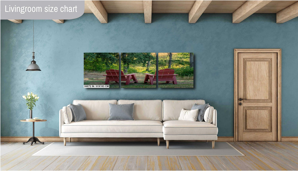 Adirondack Chairs Print: Portland Forest Greenery Wall Art