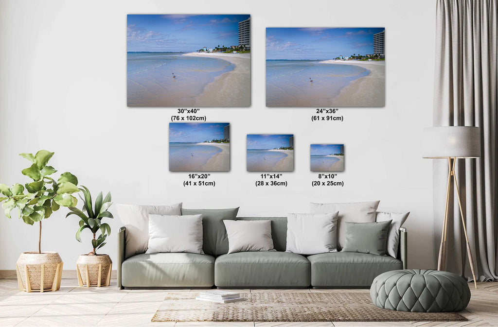 Fort Myers Beach Before The Storm: Print Florida DiamondHead Beach Resort in Fort Myers, Florida Seascape Wall Art Aluminum/Metal/Canvas
