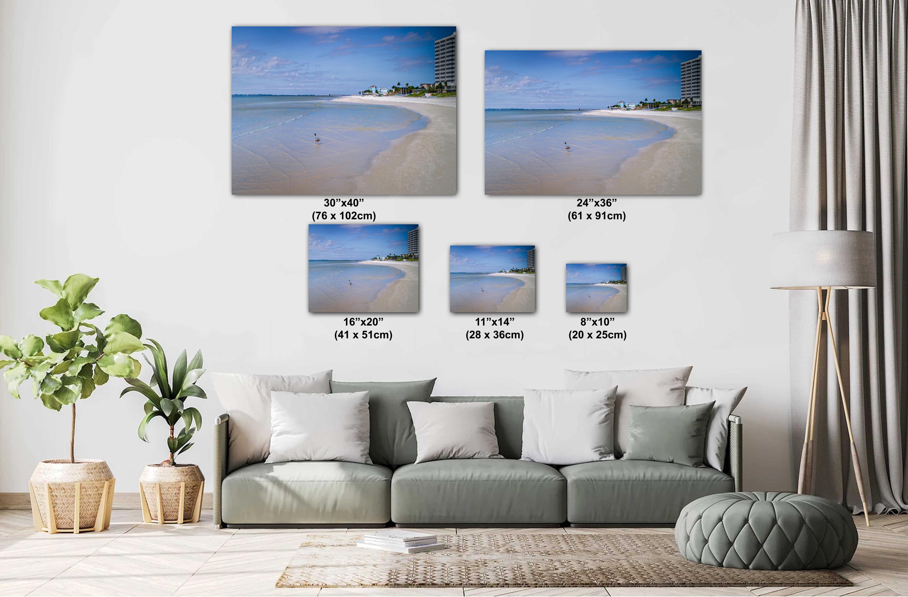 Fort Myers Beach Before The Storm: Print Florida DiamondHead Beach Resort in Fort Myers, Florida Seascape Wall Art Aluminum/Metal/Canvas