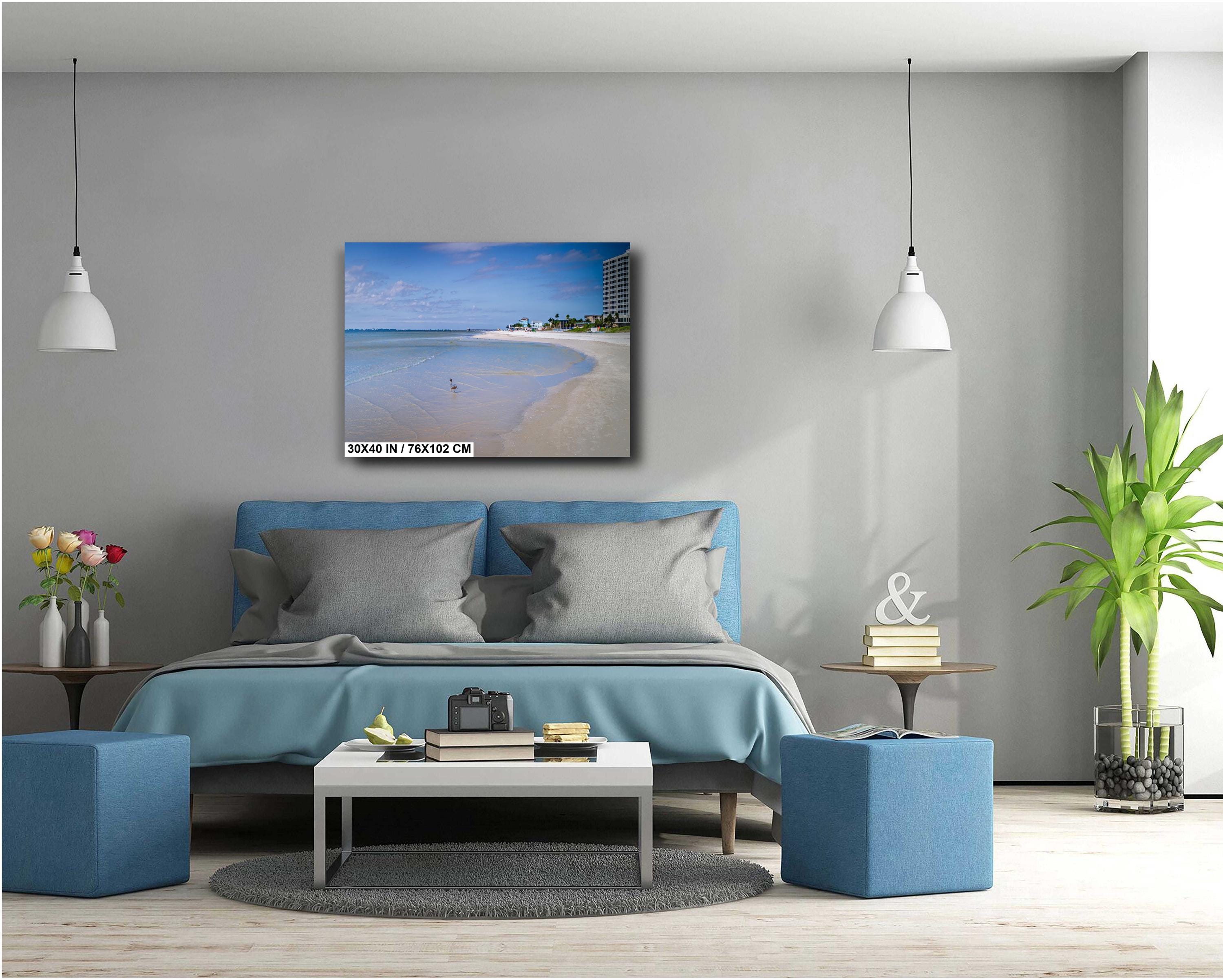 Fort Myers Beach Before The Storm: Print Florida DiamondHead Beach Resort in Fort Myers, Florida Seascape Wall Art Aluminum/Metal/Canvas