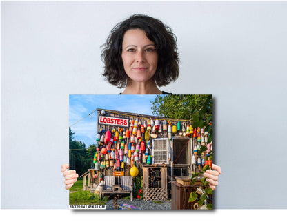 Happy Clam Shack Wall Art - Bar Harbor Coastal Photo Print | Vibrant Nautical Decor