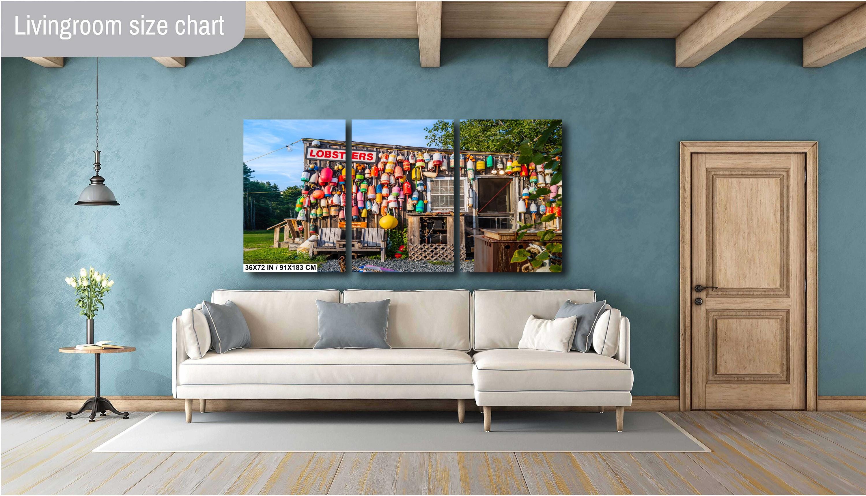 Bar Harbor Maine Print: Happy Clam Shack with Colorful Buoys