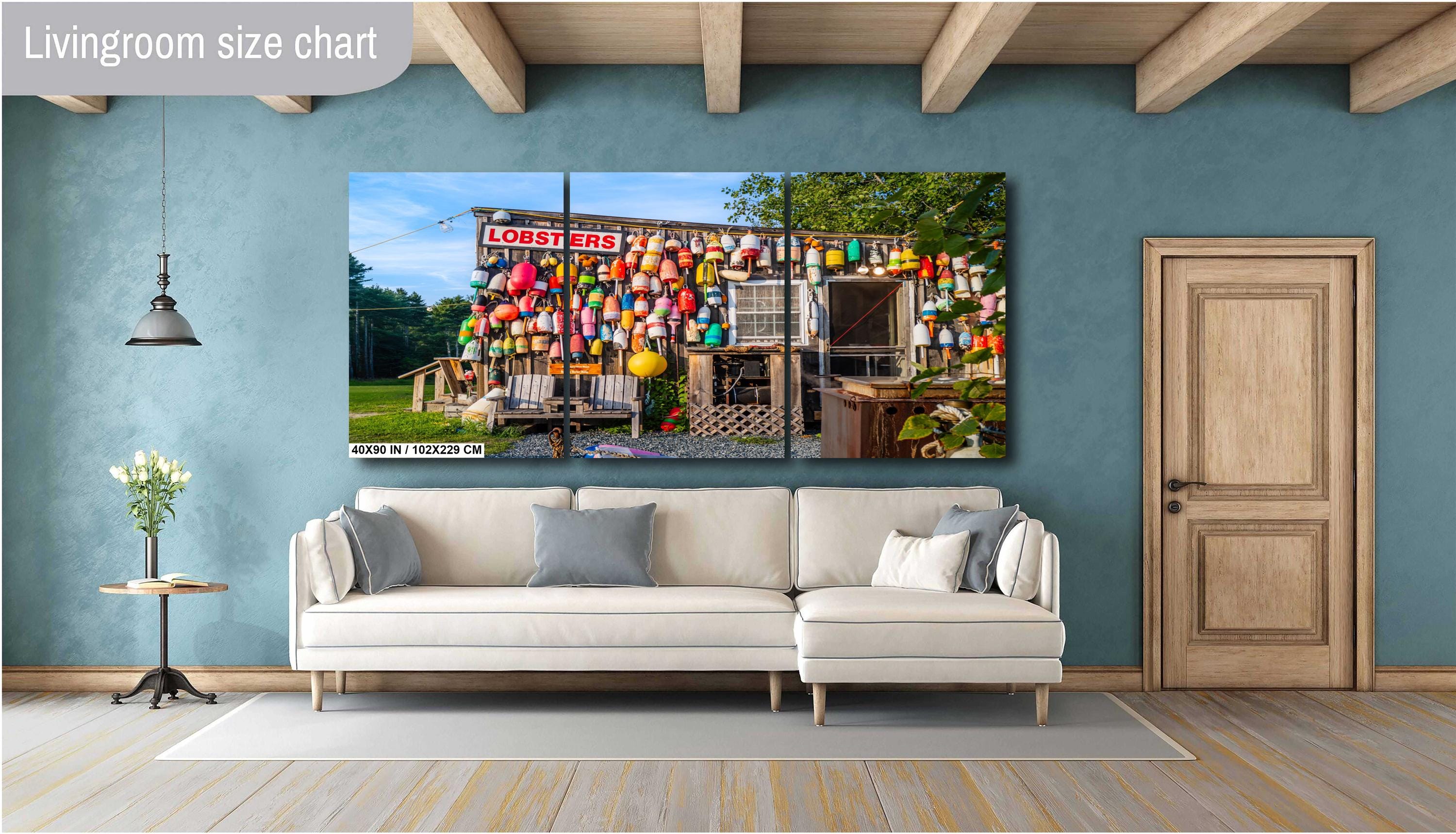 Bar Harbor Maine Print: Happy Clam Shack with Colorful Buoys