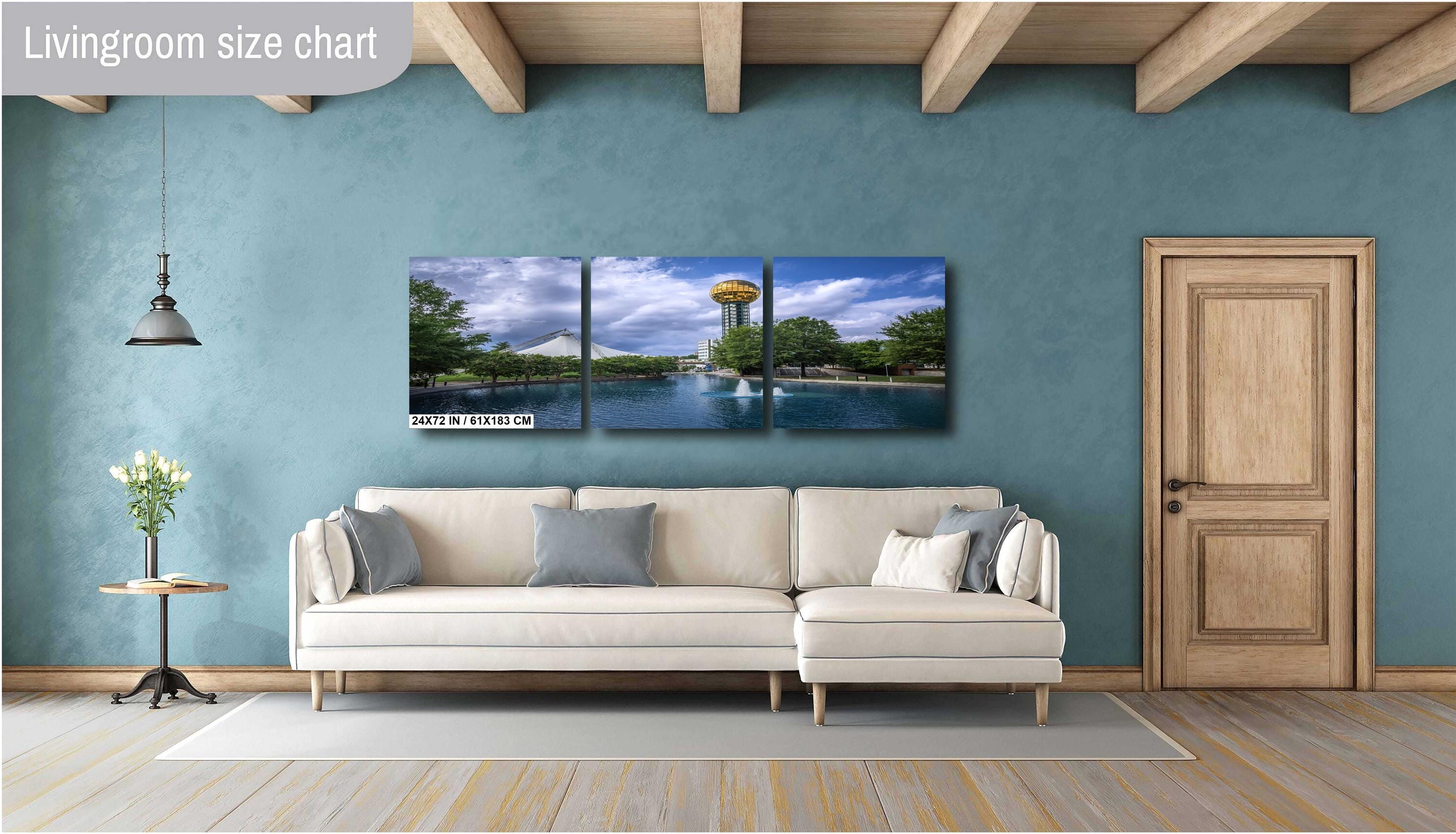Knoxville World’s Fair Park: Sunsphere Fountain Tennessee Amphitheatre Wall Art Metal Canvas Print Historical Landmark