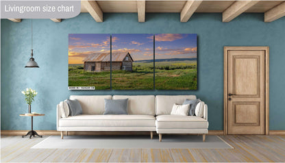 Home on the Range: Old Wooden Homestead House in White Sulphur Springs, Montana Wall Art Metal Canvas Print Home Decor Montana Nature