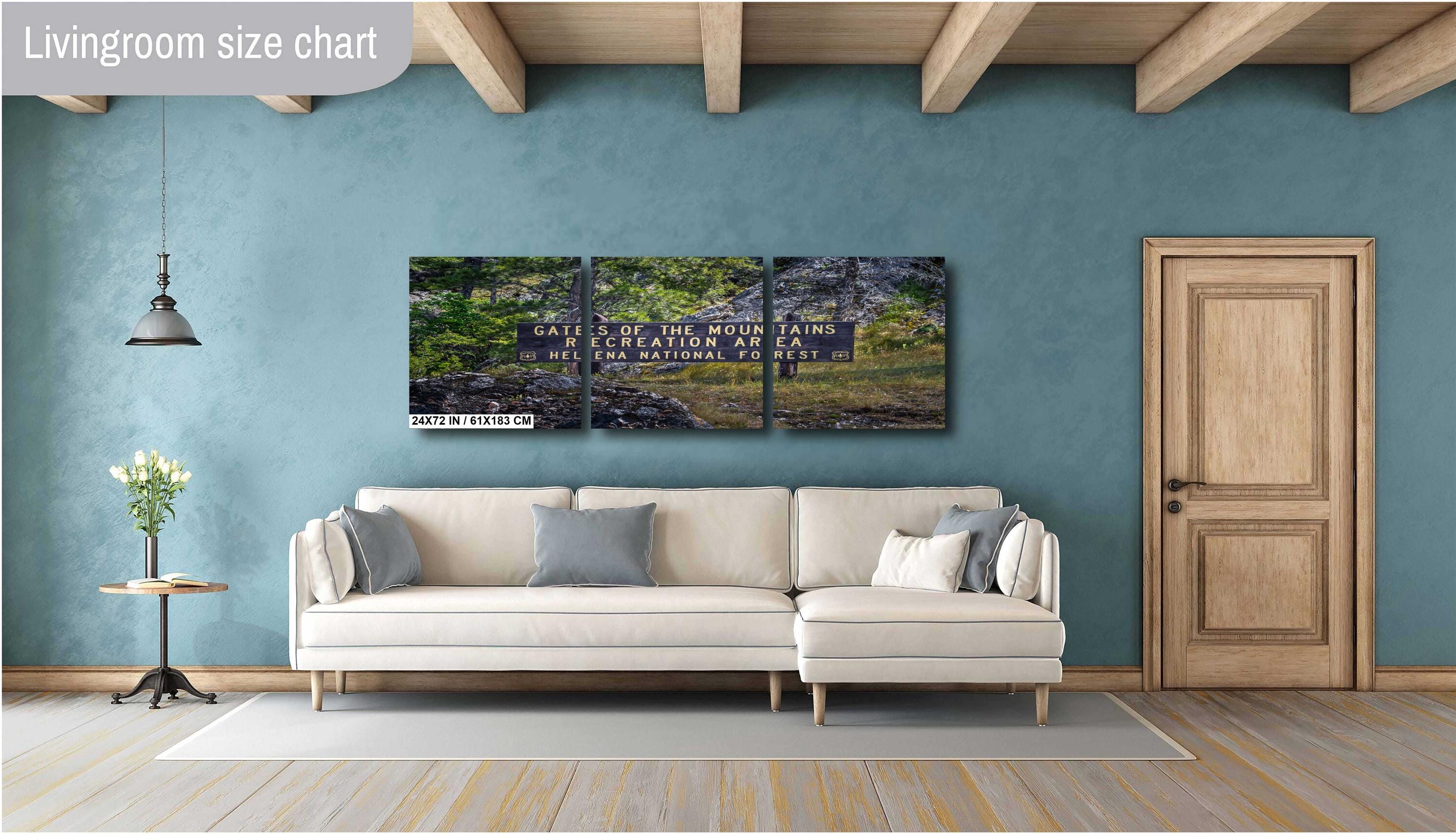 Gates of the Mountains Montana Sign: Helena National Forest Wall Art Print
