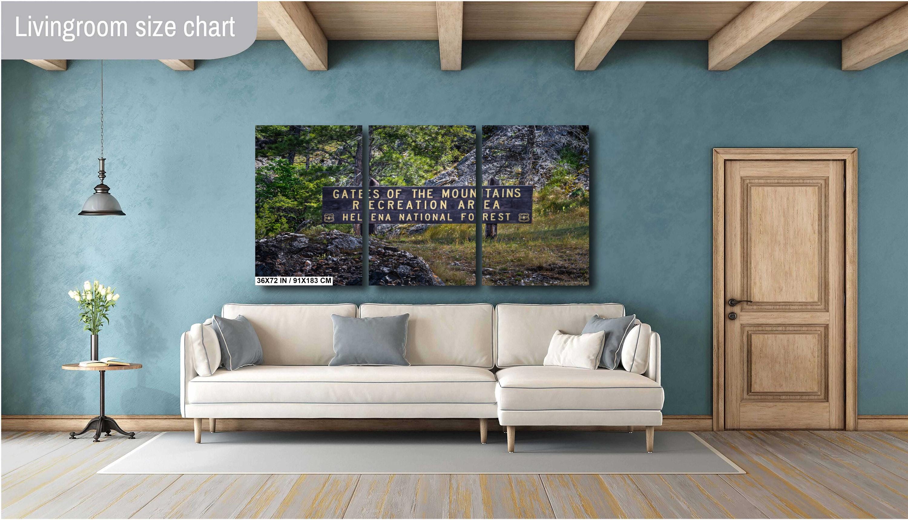 Gates of the Mountains Montana Sign: Helena National Forest Wall Art Print