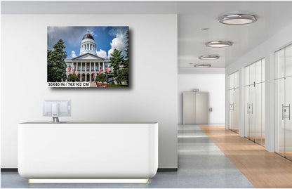 Maine State House Wall Art – Augusta Maine Landmark Photography | Patriotic Home Decor
