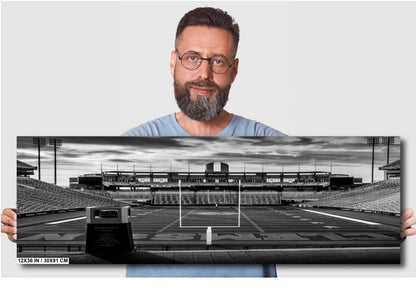 Clemson Tigers Stadium - Black & White Clemson Memorial Stadium Art Print