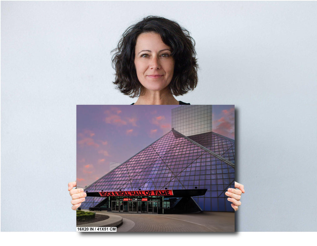 Cleveland Rocks: The Rock and Roll Hall of Fame Museum Print Cleveland, Ohio Glass Pyramid Wall Art Photography Acrylic/Metal/Canvas