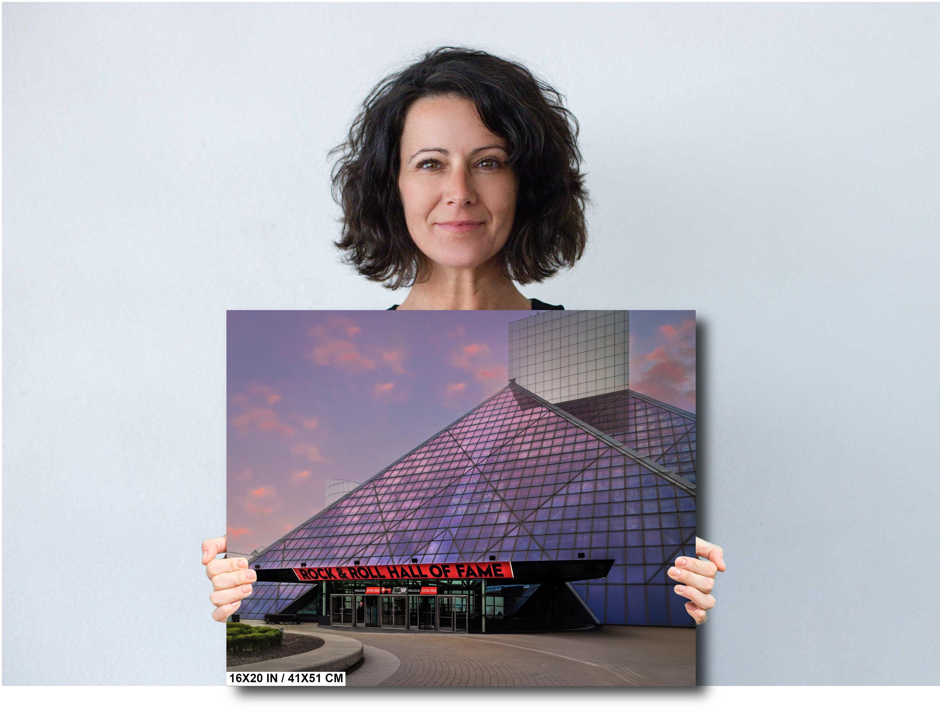 Cleveland Rocks: The Rock and Roll Hall of Fame Museum Print Cleveland, Ohio Glass Pyramid Wall Art Photography Acrylic/Metal/Canvas