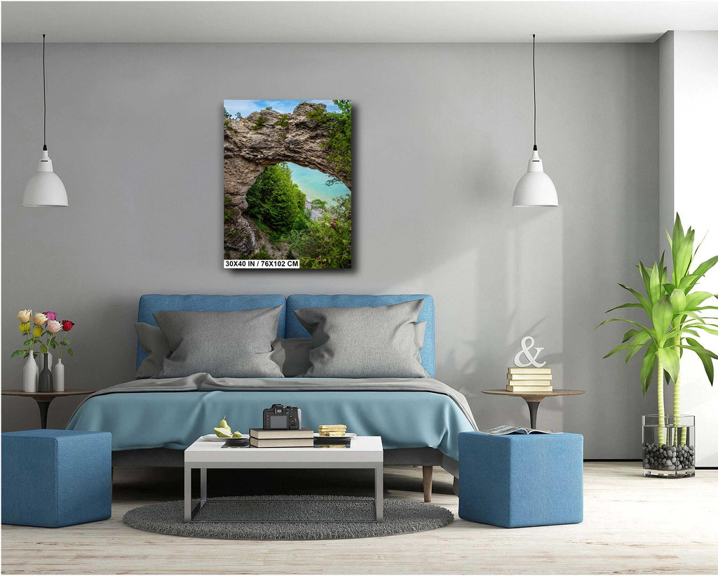 Mackinac Island Arch Rock Print: Michigan Geological Formation Wall Art