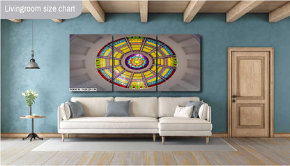 Old Florida Capitol Dome: Print Wall Art Inside Looking Up Shot Historic Dome Interior Tallahassee Metal/Acrylic/Aluminum/Canvas Home Decor