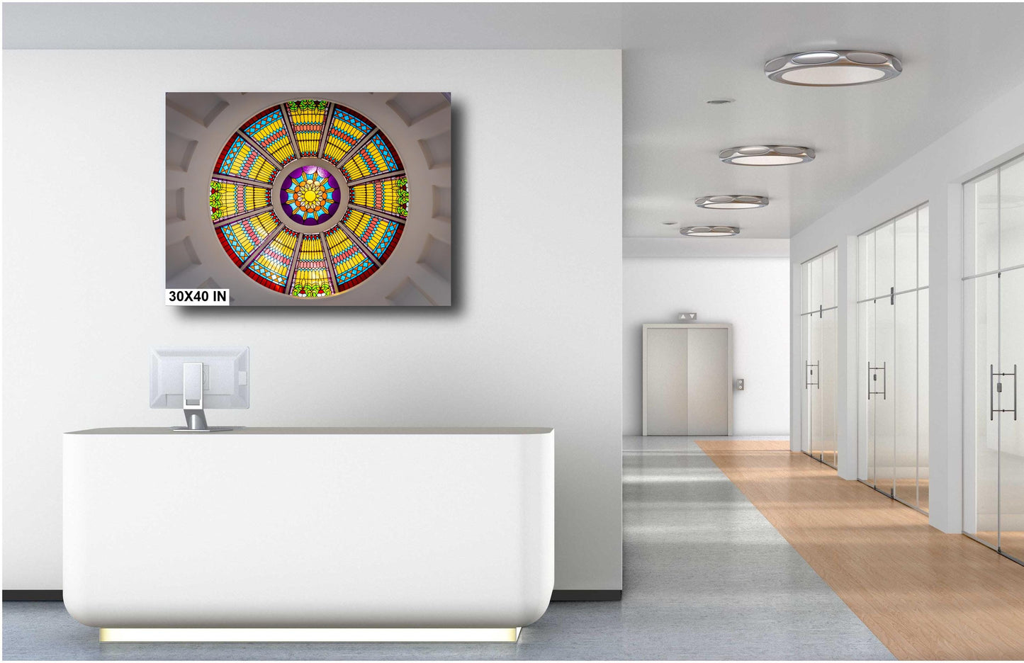 Old Florida Capitol Dome: Print Wall Art Inside Looking Up Shot Historic Dome Interior Tallahassee Metal/Acrylic/Aluminum/Canvas Home Decor