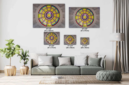 Old Florida Capitol Dome: Print Wall Art Inside Looking Up Shot Historic Dome Interior Tallahassee Metal/Acrylic/Aluminum/Canvas Home Decor