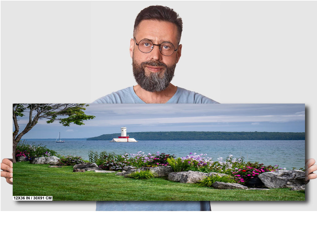 Mackinac Island: Round Light, Michigan Nautical Photography Wall Art