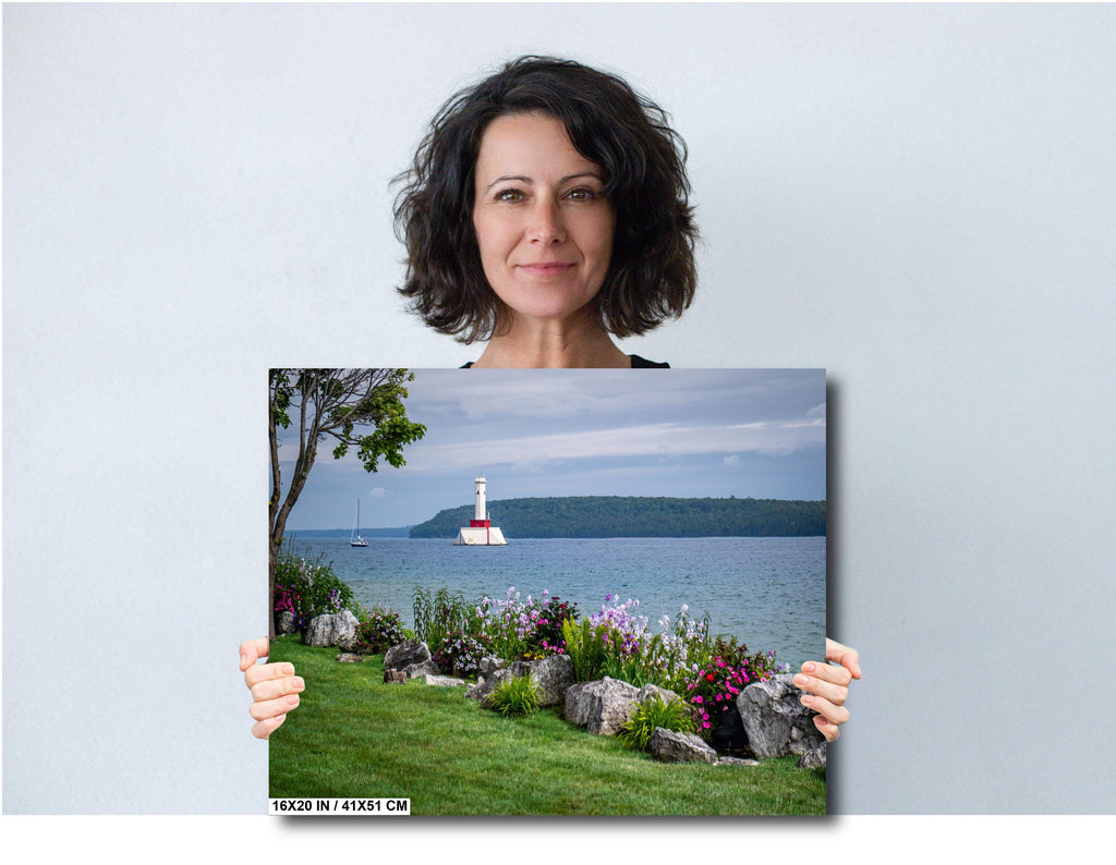 Mackinac Island: Round Light, Michigan Nautical Photography Wall Art