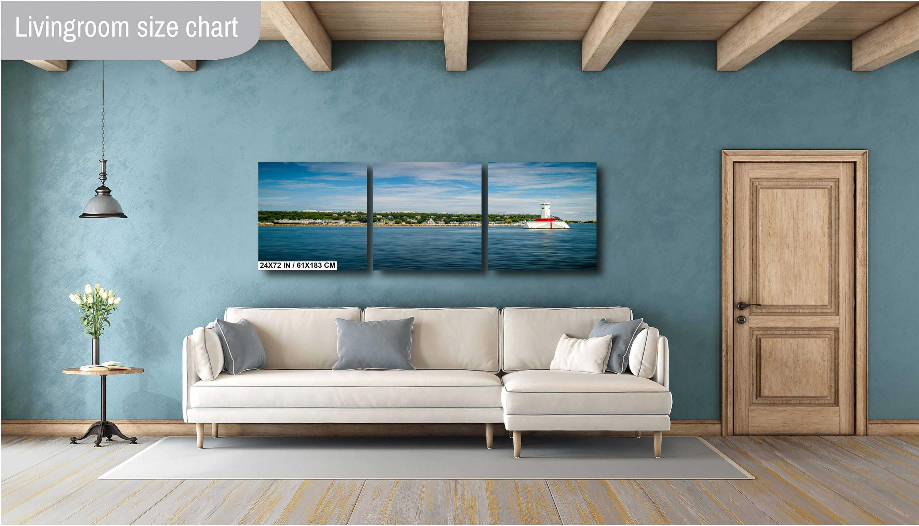 Mackinac Lighthouse: Round Island Passage Light Nautical Photography Wall Art
