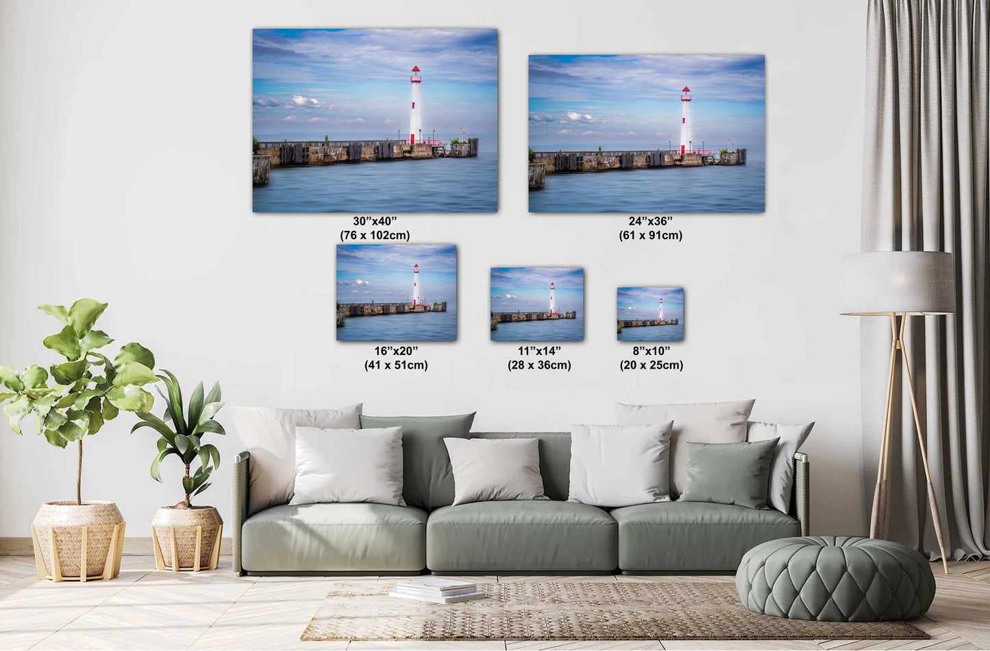 Wawatam Lighthouse Print - St Ignace Michigan Nautical Wall Decor | Modern Art