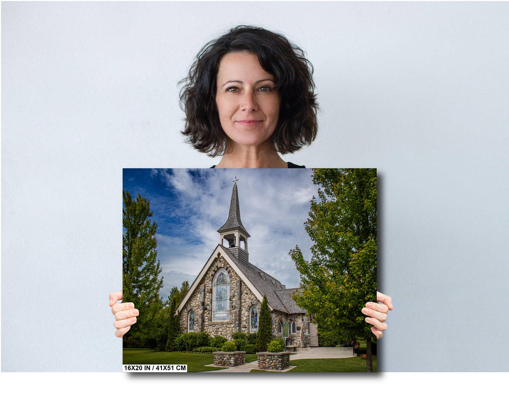 Mackinac Island Stone Church: Michigan Historic Photography Wall Art
